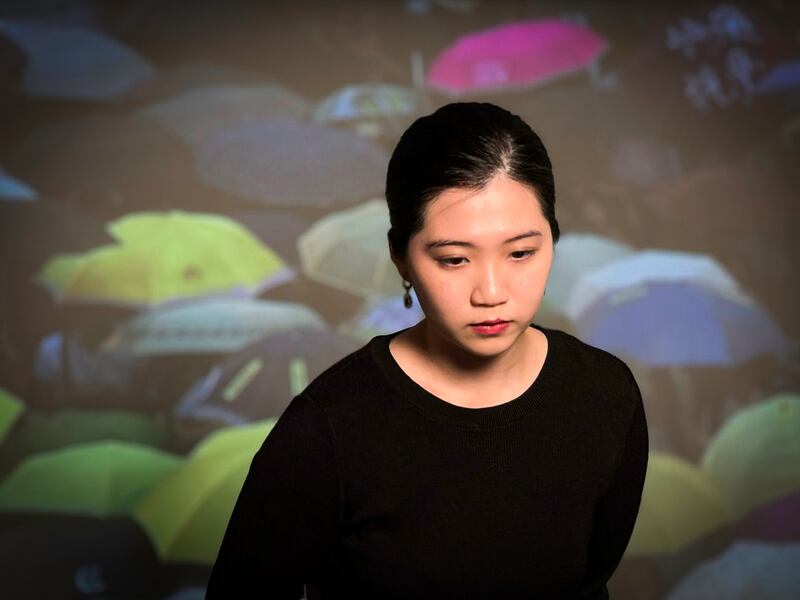 郭鳳儀說,香港人的核心價值從小刻在她心中。(RFA圖片).JPG