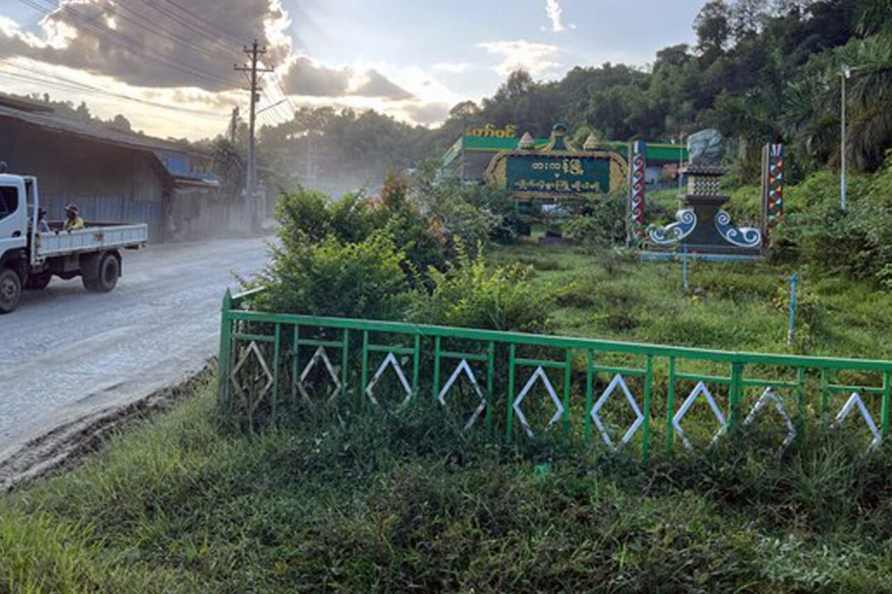 ကချင်ပြည်နယ် ဖားကန့်မြို့အား ၂၀၂၂ ခုနှစ် အောက်တိုဘာလ ၂၂ ရက်နေ့က တွေ့ရစဉ်။
