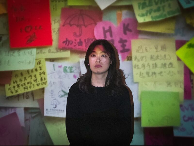 邵嵐說,冀用盡作為年輕人的能力去保護香港這地方。(RFA圖片).JPG