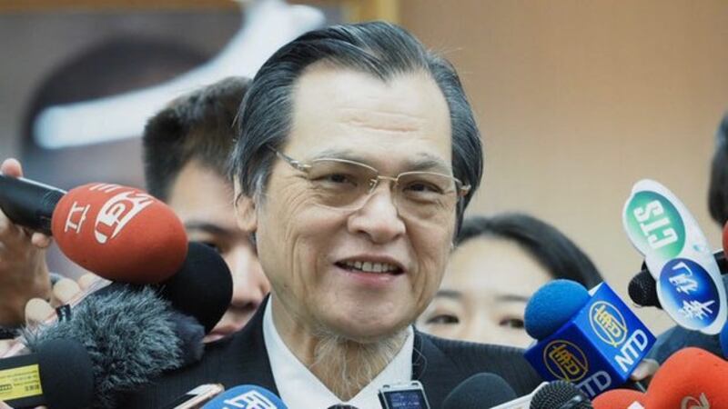台湾陆委会主委陈明通也透过预录视频发表开场演说,呼吁北京应跳脱狭隘的政治框架,展开有意义的对话。 (记者黄春梅摄)