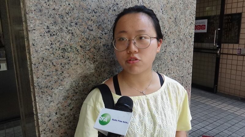 廖强女儿任瑞婷对台湾的印象是台湾人很敢讲。(记者夏小华摄)