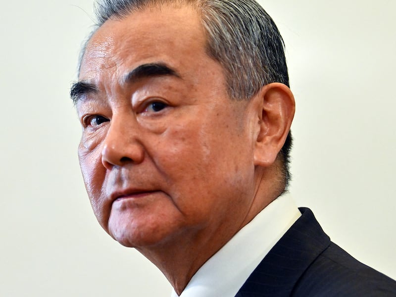 Chinese Foreign Minister Wang Yi attends a meeting with Russia's President in Saint Petersburg on Sept. 12, 2024.