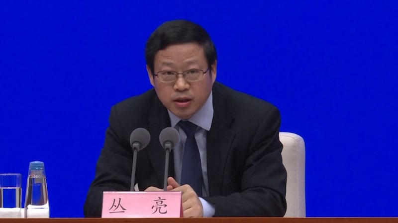 中国国家发展改革委副主任丛亮(法新社视频截图)
