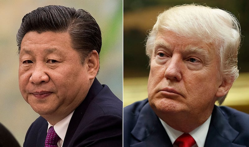 美国前总统特朗普与中国领导人习近平