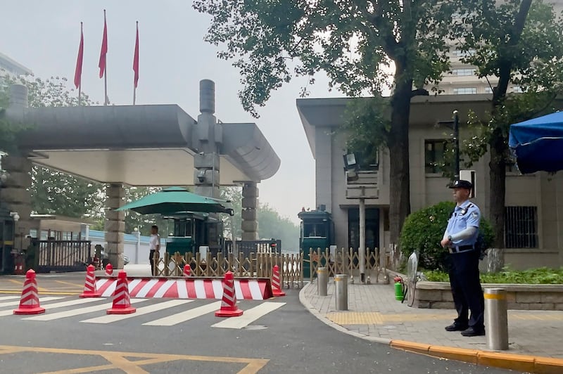 中共二十届三中全会周一在北京的京西宾馆召开。(美联社)