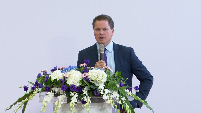 美国智库大西洋理事会全球中国中心高级主任舒尔曼指出,中俄操纵民主社会中的信息,以符合其利益方式塑造全球叙事。(记者 李宗翰摄)