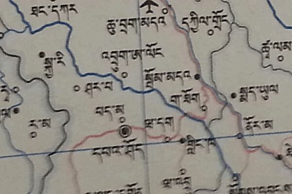 དཔའ་ཤོད་རྫོང་གི་ས་ཁྲ།