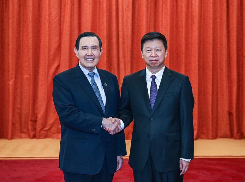马英九1日晚间与国台办主任宋涛会面。(马英九基金会提供)