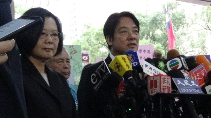 赖清德曾公开表示自己是务实台独工作者,遭到对手阵营攻击。(记者夏小华摄)