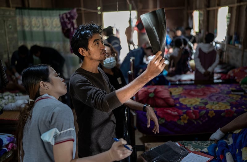 A makeshift hospital in Demoso, Kayah state, Myanmar, Nov. 10, 2024.