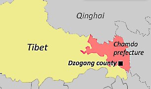 ཁམས་ཚ་བ་མཛོ་སྒང་རྫོང་དུ་ངོ་རྒོལ་བྱས་པ།