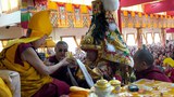 དགའ་ལྡན་ལྔ་མཆོད་དང་བརྟན་བཞུགས།