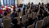 ༧གོང་ས་མཆོག་ཉི་ཧོང་གི་Shintoཆོས་ལུགས་ཀྱི་ཆོས་དཔོན་དང་། ལས་སྣེ་ཁག་ལྷན་དུ་ཆོས་ལུགས་རིས་མེད་ཀྱི་བགྲོ་གླེང་མཛད་པའི་སྐབས། ༢༠༡༤།༤།༨