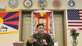 བོད་མི་མང་སྤྱི་འཐུས་ལྷན་ཚོགས་ཀྱི་ཚོགས་གཙོ་སྤེན་པ་ཚེ་རིང་མཆོག་གིས་ཨ་རིའི་རྒྱལ་སའི་མངའ་ཁུལ་བོད་མི་ཚོར་གཏམ་བཤད་གནང་བཞིན་པ།