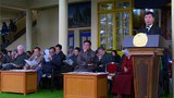 གསུམ་བཅུའི་དུས་དྲན་ཉིན་སྲིད་སྐྱོང་གིས་གཏམ་བཤད་གནང་བཞིན་པ། ༢༠༡༤།༣།༡༠