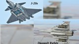 མཁའ་དམག་གནམ་གྲུ་(J20)་དང་(Dassault-Rafale)་རྟགས་ཅན།
