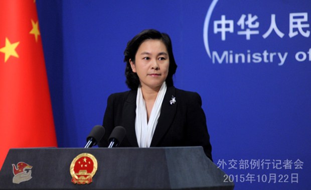 རྒྱ་ནག་ཕྱི་སྲིད་ལས་ཁུངས་ཀྱི་མགྲིན་ཚབ་མ་Hua Chunying ༢༠༡༥།༡༠།༢༢