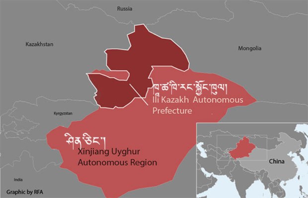 ཤིན་ཅིང་ཕྱོགས་ཀྱི་ས་ཁྲ།