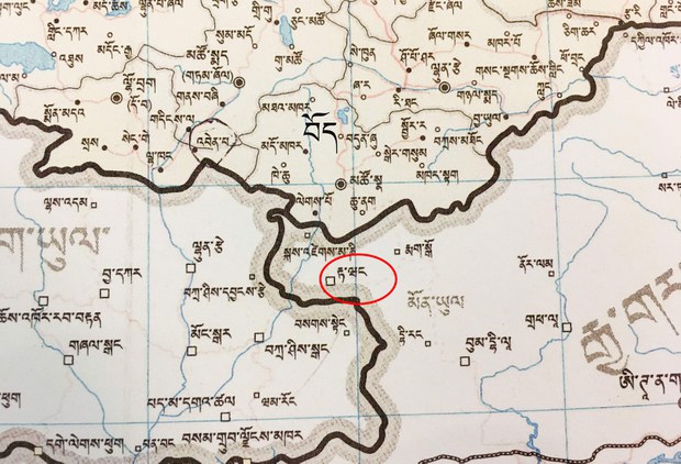 བོད་དང་རྒྱ་གར་གྱི་ས་འབྲེལ་རྟ་དབང་ཕྱོགས་ཀྱི་ས་ཁྲ། 