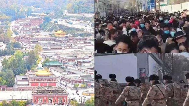 རྒྱ་ནག་གཞུང་གིས་སྐུ་འབུམ་དགོན་པའི་མེ་ཏོག་མཆོད་མཇལ་ལ་དམག་མི་དང་ཉེན་རྟོག་པ་འགྲེམས་འཇོག་གིས་མི་མང་གི་མཆོད་མཇལ་ལ་དམ་དྲག རྒྱ་ནག་གཞུང་གིས་སྐུ་འབུམ་དགོན་པའི་མེ་ཏོག་མཆོད་མཇལ་ལ་དམག་མི་དང་ཉེན་རྟོག་པ་འགྲེམས་འཇོག་གིས་མི་མང་གི་མཆོད་མཇལ་ལ་དམ་དྲག