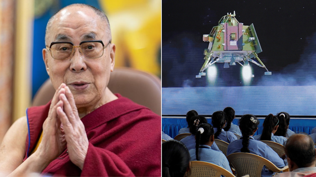 ༸གོང་མཆོག་གིས། ཅན་རྡརཱ་ཡཱན་མཁའ་དབྱིངས་འཕུར་གྲུ་ ༣ པ་དེ་ཉིད་ཟླ་བའི་ལྷོ་སྣེར་བབས་ཚུགས་ཐུབ་པར་བསྔགས་བརྗོད་མཛད་པ།