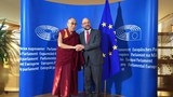༧གོང་ས་སྐྱབས་མགོན་ཆེན་པོ་མཆོག་ཡོ་རོབ་གྲོས་ཚོགས་ཀྱི་ཚོགས་གཙོ་Martin Schulz་དང་མཇལ་འཕྲད་སྐབས། ༢༠༡༦།༩།༡༥