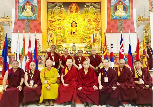ཇོ་ནང་དང་བོན་ཚུད་པའི་བོད་བརྒྱུད་ནང་བསྟན་གྱི་ཆོས་བརྒྱུད་ཁག་གི་སྐུ་ཚབ་སོག་ཡུལ་ནང་ཚོགས་པའི་ཞི་བདེའི་ཆེད་ཀྱི་ཨེ་ཤེ་ཡ་ནང་པའི་ཆོས་ལུགས་ལྷན་ཚོགས་ཐོག་ཚོགས་ཞུགས་གནང་སྐབས། ༢༠༡༩།༦།༢༤