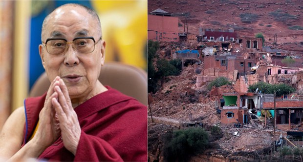 མོ་རོ་ཀོ་རྒྱལ་ཁབ་ཏུ་ས་ཡོམ་བརྒྱབས་ཏེ་རྐྱེན་ཆག་ཚབས་ཆེན་བྱུང་བར། ༸གོང་ས་མཆོག་གིས་ཐུགས་གསོའི་གསུང་འཕྲིན་སྩལ་བ།