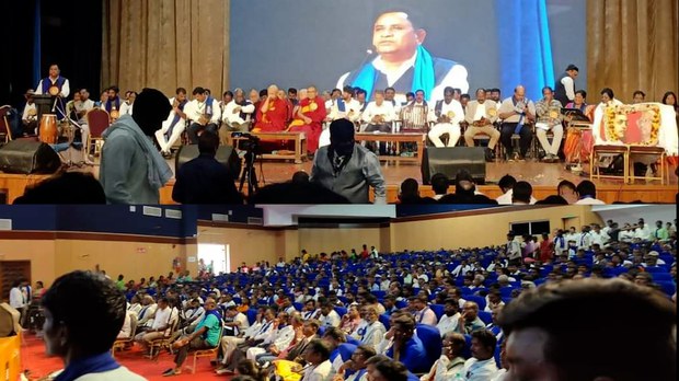 དགའ་ལྡན་ཤར་བྱང་གི་མཁན་རིན་པོ་ཆེ་རྣམ་གཉིས་ཀྱིས་དྷ་ལིཏ་ལས་འགུལ་ཚོགས་པ་བཙུགས་ནས་ལོ་ ༥༠ འཁོར་བའི་མཛད་སྒོར་ཕེབས་ཞུགས་གནང་པ།