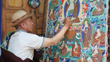 བོད་ཀྱི་ཐང་བྲིས་སྒྱུ་རྩལ་བ་དང་སྒྱུ་རྩལ་སློབ་དཔོན་ཆེན་མོ་གདུགས་དཀར་ལགས་སྐུ་གཤེགས་ཡོད་འདུག