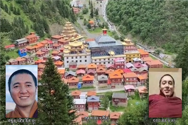 རྒྱ་ནག་གཞུང་གིས་བྲག་འགོ་གནས་ནང་དགོན་པའི་དགེ་འདུན་གཉིས་འཛིན་བཟུང་བྱས་འདུག