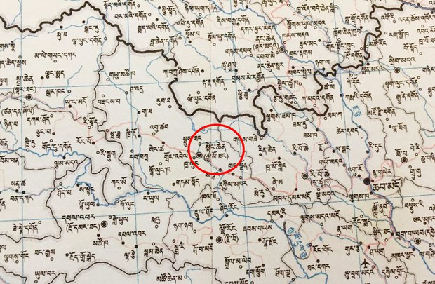 ཆབ་མདོ་སྟེང་ཆེན་རྫོང་ཕྱོགས་ཀྱི་ས་ཁྲ།