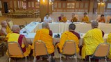 རྒྱལ་སྤྱིའི་པཱ་ལི་དང་ལེགས་སྦྱར་བའི་དགེ་འདུན་པའི་དབར་ཤེས་ཡོན་བརྗེ་ལེན་གྱི་ལས་རིམ་ཐེངས་གསུམ་པ་དེ་ཐེ་ལེན་ཌར་འཚོགས་བཞིན་པ།