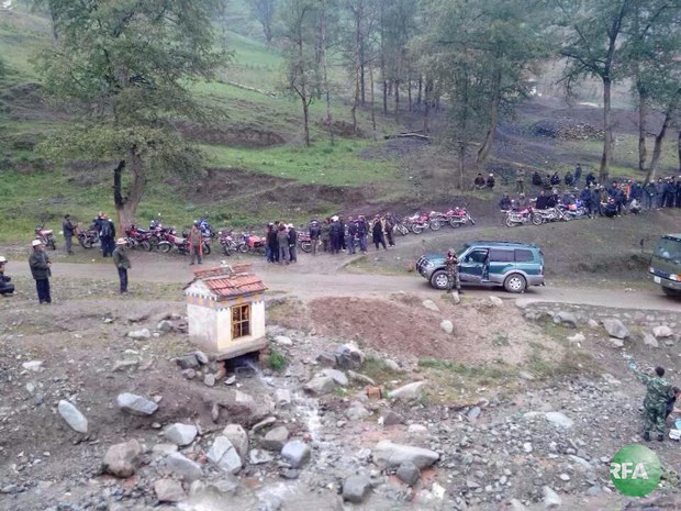རེབ་གོང་གི་ས་རྩོད་དམར་འཛིང་རྗེས་ས་གནས་སུ་རྒྱ་ནག་གི་དམག་འབྱོར་བ། ༢༠༡༤།༨།༡༢