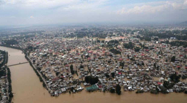 རྒྱ་གར་བྱང་ཕྱོགས་ཇ་མུ་ཀ་ཤི་མིར་ནང་ཆུ་ལོག་གི་གནོད་འཚེ་ཕོག་ཁུལ ༢༠༡༤།༩