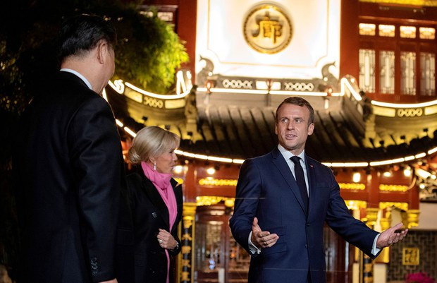 ཧྥ་རན་སིའི་སྲིད་འཛིན་(Macron)་དང་རྒྱ་ནག་གི་སྲིད་འཛིན་ཞེ་གཉིས་ཐུག་འཕྲད་སྐབས། ༢༠༡༩།༡༡།༥