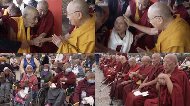 སྤྱི་ནོར་༸གོང་ས་༸སྐྱབས་མགོན་ཆེན་པོ་མཆོག་གིས་རྒྱ་གར་ལྷོ་ཕྱོགས་སུ་དད་ལྡན་པ་ཁྱོན་༤༠༠ཙམ་ཞིག་ལ་མཇལ་ཁ་སྩལ་བ།