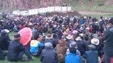 ནང་ཆེན་སྡོམ་པ་ཡུལ་ཤོག་གྱི་བོད་མི་ཚོས་གོ་གཞུང་སུམ་མདོ་ལ་ཞུ་འབོད་ངོ་རྒོལ་བྱེད་བཞིན་པ། ༢༠༡༤།༨།༥