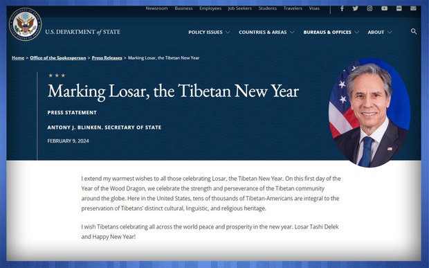 ཨ་རིའི་ཕྱི་སྲིད་དྲུང་ཆེ་དང་ཁེ་ཎ་ཌའི་ཁྲིམས་དོན་བློན་ཆེན་སོགས་ཀྱིས་བོད་ཀྱི་ལོ་གསར་ཆེད་འཚམས་འདྲི་གནང་འདུག ཨ་རིའི་ཕྱི་སྲིད་དྲུང་ཆེ་དང་ཁེ་ཎ་ཌའི་ཁྲིམས་དོན་བློན་ཆེན་སོགས་ཀྱིས་བོད་ཀྱི་ལོ་གསར་ཆེད་འཚམས་འདྲི་གནང་འདུག