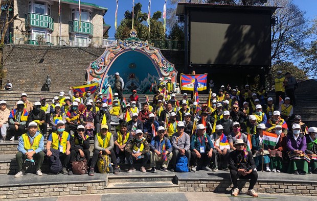 བོད་མི་༡༥༠ལྷག་གིས་དར་རྒྱས་གླིང་ནས་ས་ལུ་སྒར་བར་བོད་དོན་ཞི་བའི་གོམ་བགྲོད་གནང་བཞིན་འདུག