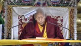 བཀའ་བློན་ཁྲི་ཟུར་སློབ་དཔོན་ཟམ་གདོང་རིན་པོ་ཆེ་ཡིས་མོན་རྟ་དབང་དགོན་པར་ཆོས་འབྲེལ་གནང་བཞིན་འདུག
