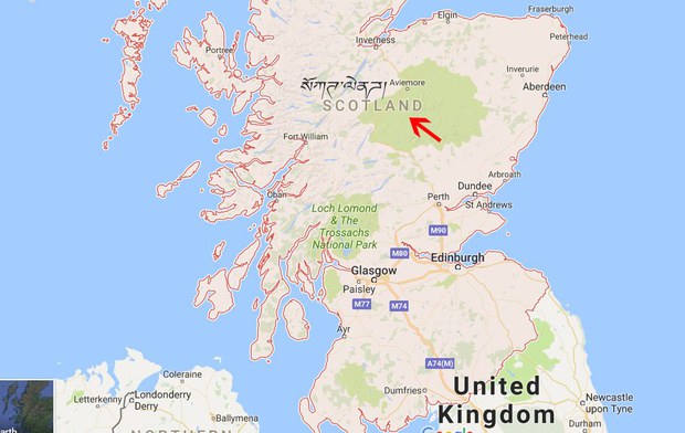 སོཀཊ་ལེནཌ་(Scotland)ཡུལ་གྱི་ས་ཁྲ།
