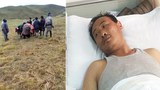 བོད་ཀྱི་ཆབ་སྲིད་བཙོན་ཟུར་གཞོན་ནུ་དཔལ་ལྡན་ལགས་དང་འབྲོག་པ་ཁ་ཤས་ཀྱིས་རོགས་རམ་བྱེད་བཞིན་པ། 