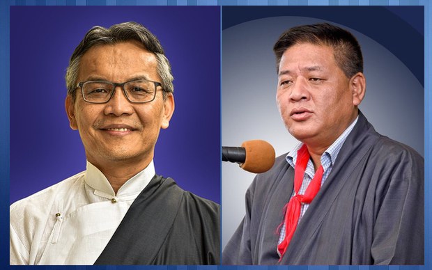 དོན་གཅོད་ཟུར་པ་དབུ་དཀར་ཚང་སྐལ་བཟང་རྡོ་རྗེ་ལགས་དང་ཚོགས་ཟུར་སྤེན་པ་ཚེ་རིང་ལགས་གཉིས།