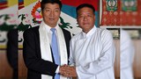 སྤྱི་འཐུས་ཚོགས་གཙོ་སྤེན་པ་ཚེ་རིང་མཆོག་གིས་སྲིད་སྐྱོང་ལས་ཐོག་བློ་བཟང་སེངྒེ་མཆོག་ལ་དགའ་བསུའི་འཚམས་འདྲི་ཞུས་གནང་སྐབས། ༢༠༡༦།༤།༢༨