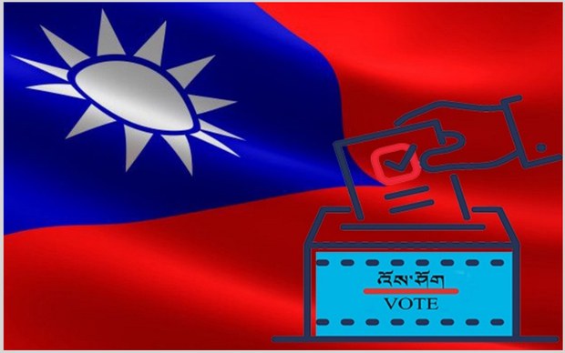 ཐེ་ཝན་གྱི་སྲིད་འཛིན་འོས་བསྡུ་སླེབས་ལ་ཉེ་བ་དང་རྒྱ་ནག་དང་འབྲེལ་བའི་གནད་དོན་གླེང་སློང་གཙོ་བོ་གནང་བཞིན་འདུག