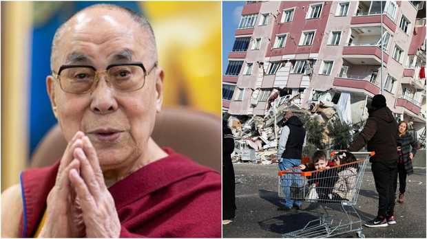 ༸གོང་ས་མཆོག་གིས་ཊྲིར་ཀི་དང་སི་རི་ཡའི་ནང་ས་ཡོམ་གྱི་གོད་ཆག་ཕོག་པ་རྣམས་ལ་ཐུགས་གསོའི་གསུང་འཕྲིན་སྩལ་བ།