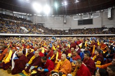 ༧གོང་ས་མཆོག་ནས་སོག་ཡུལ་དུ་མང་ཚོགས་ཆིག་ཁྲི་བཞི་སྟོང་ཙམ་ལ་གསུང་ཆོས་བསྩལ་བ།