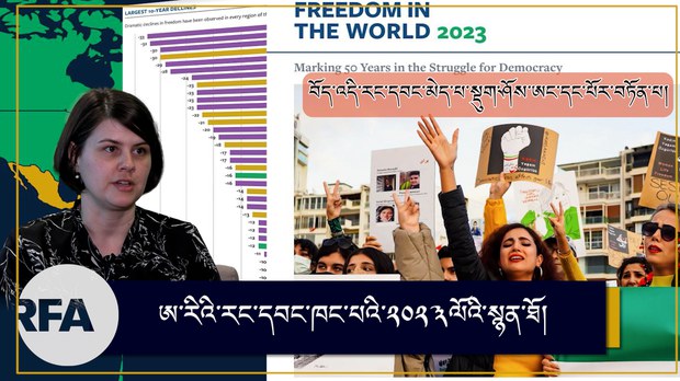 ཨ་རིའི་རང་དབང་ཁང་པས་བོད་ནི་འཛམ་གླིང་ནང་རང་དབང་སྐྱོ་ཤོས་སུ་མིང་འདོན་བྱས་འདུག ཨ་རིའི་རང་དབང་ཁང་པས་བོད་ནི་འཛམ་གླིང་ནང་རང་དབང་སྐྱོ་ཤོས་སུ་མིང་འདོན་བྱས་འདུག