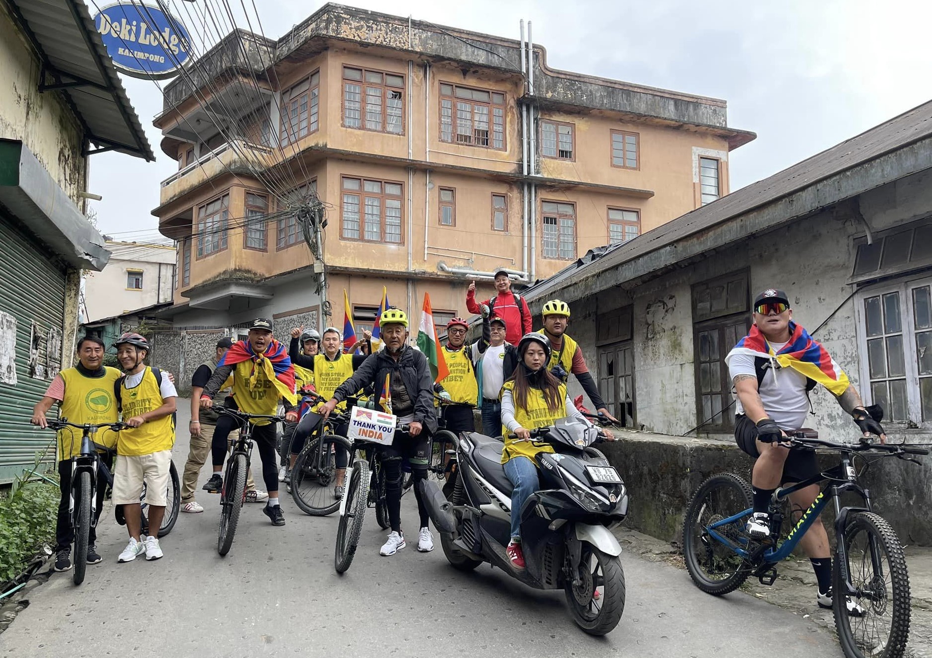 Tibetan activist Jamyang Tenzin on his solo-cycle rally from Tawang.jpg Tibetan activist Jamyang Tenzin on his solo-cycle rally from Tawang.jpg